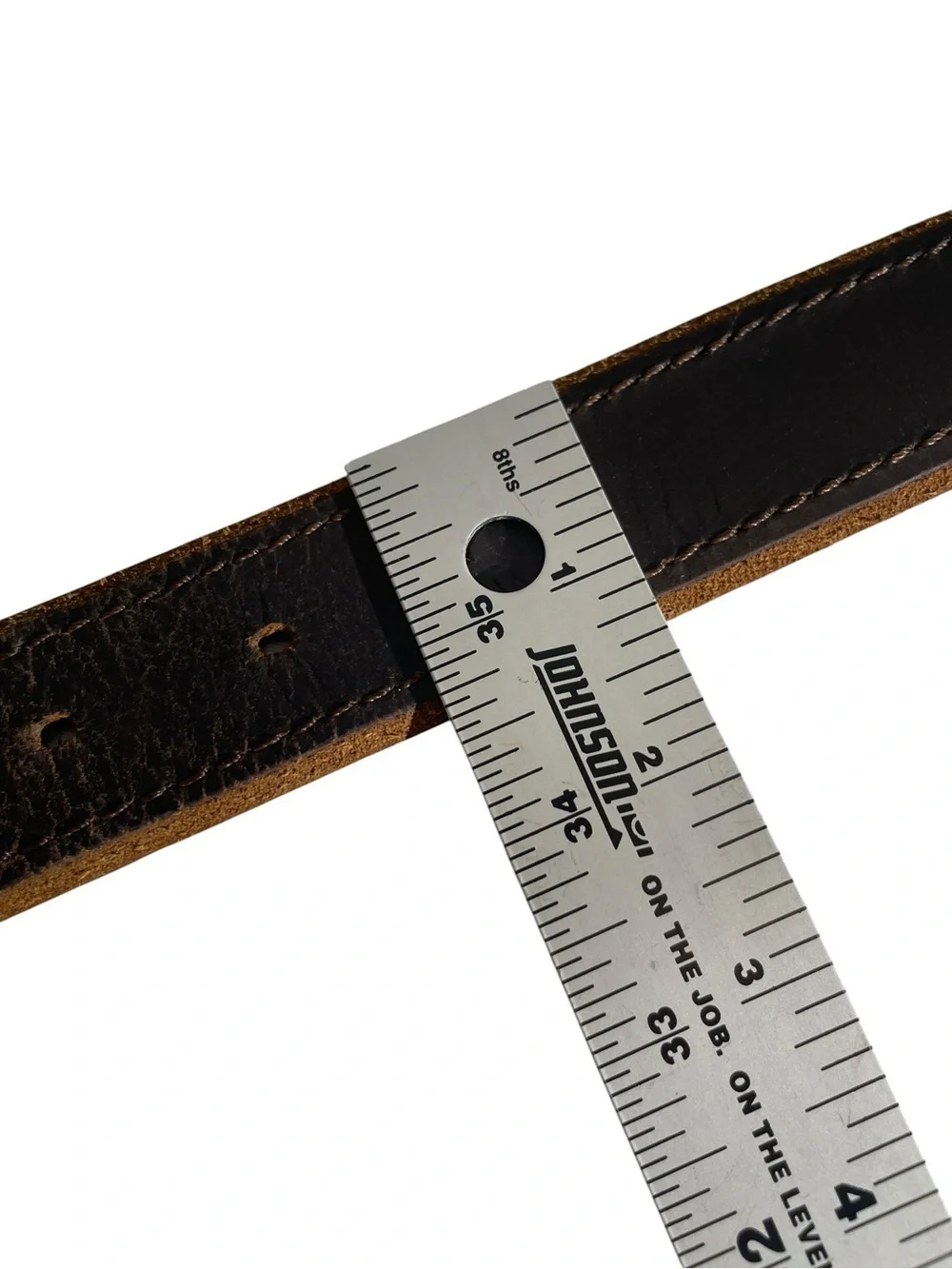 Vintage Leather & Suede Brown Belt Men's 40